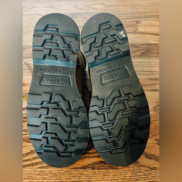 Brazos Work Force Womens Steel Toe Brown Leather Safety Boot, Size 6 - Picture 6 of 8